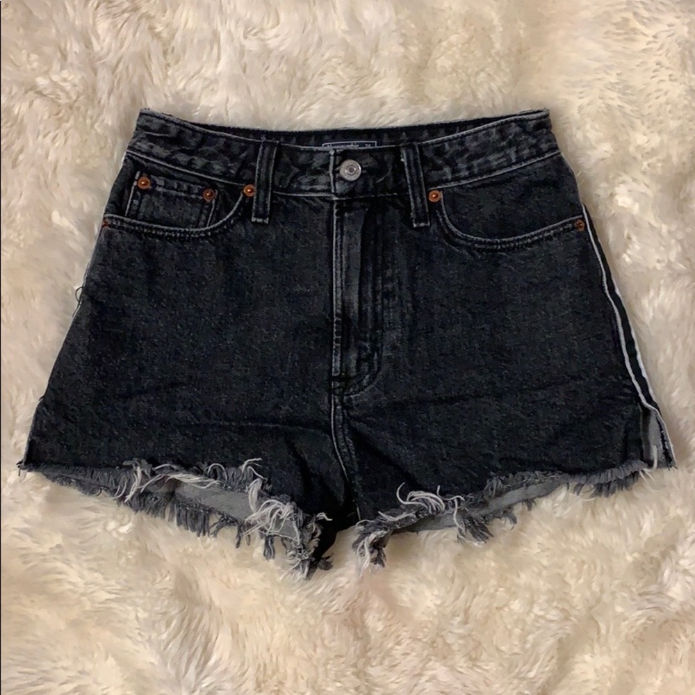 Abercrombie & Fitch charcoal jean shorts